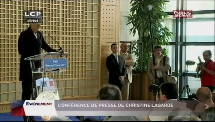 Conférence de presse : Christine Lagarde se déclare candidate à la tête du FMI