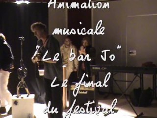 Le bar jo. Animation musicale du festival "L'Echo des mots" à Pont-du-Fossé
