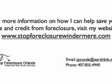 Stop Foreclosure in Windermere Florida