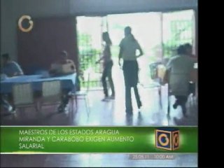 Profesores exigen aumento justo