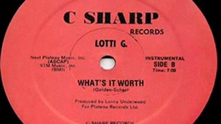 80's Boogie Soul - Lotti G. - What It's Worth Instrumental 1982