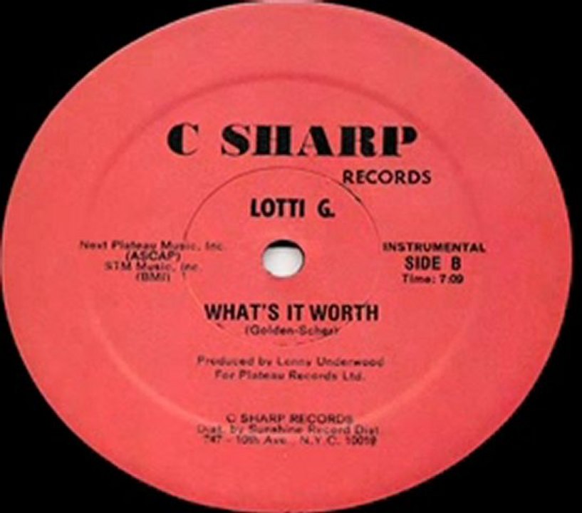 80's Boogie Soul - Lotti G. - What It's Worth Instrumental 1982