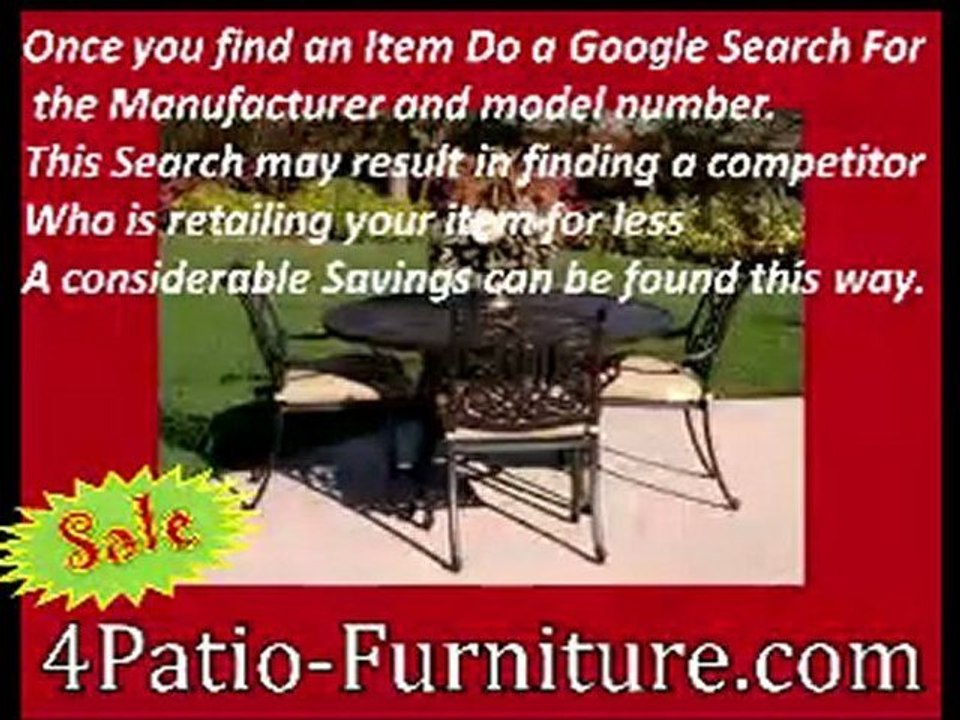 Patio Furniture How to buy online and get Huge Savings.