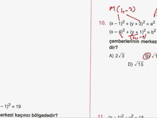 Analitik Geometri  MERKEZ YARIÇAP