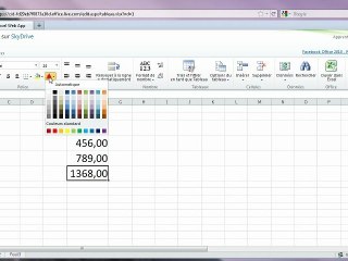 Présentation d'excel sur Office Wep Apps