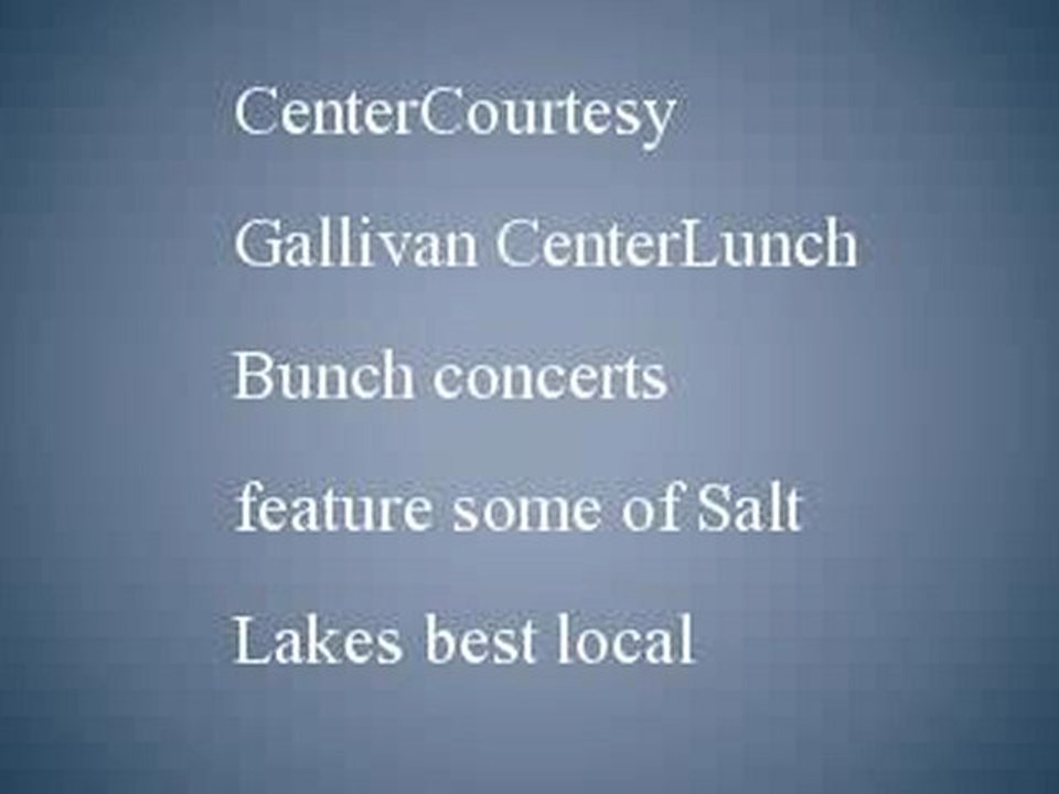 Salt Lake City Summer Concerts - A list of summer concerts for the Salt Lake City, Utah area