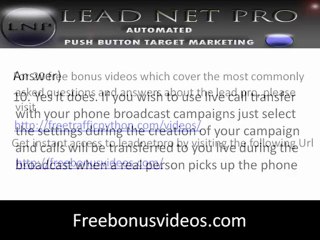 leadnetproFAQ:Do the phone service provide live call transfer?Ans