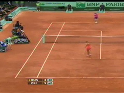 Clijsters × Rus set 1 point