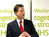 Clegg outlines NHS reform tests