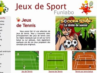 Des jeux de sport et de tennis en ligne