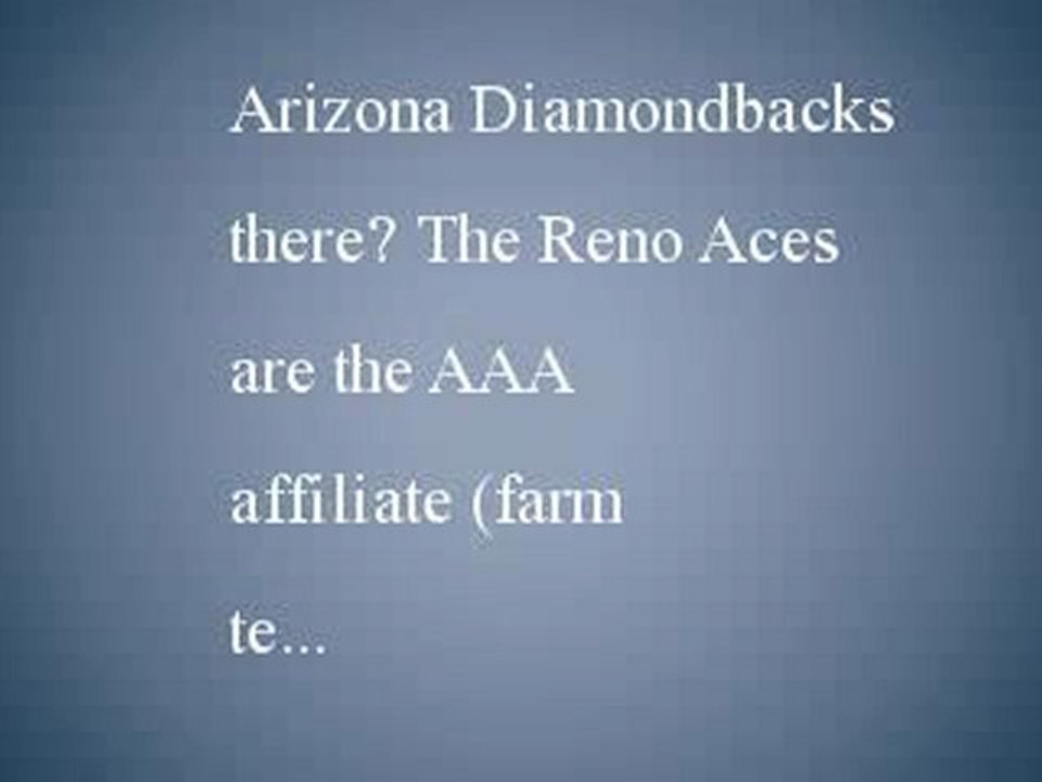 Watch Your D-backs Play Ball in Reno