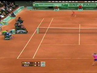 Clijsters × Rus set 2 point