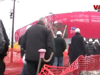 Visite de Borloo du nouveau stade de Valenciennes