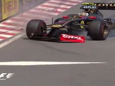 Formule 1 Monaco 2011 FP 2 Crash Petrov