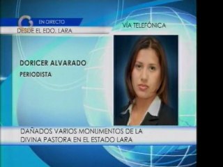 Divina Pastora manchada de rojo