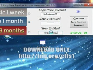 CashFile & FastyShare Premium Account Generator 2011 2.0v