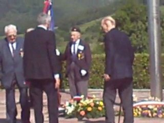 mai 2011 dépôt de gerbe de l'Amicale de la 1ère DFL à Sigolsheim