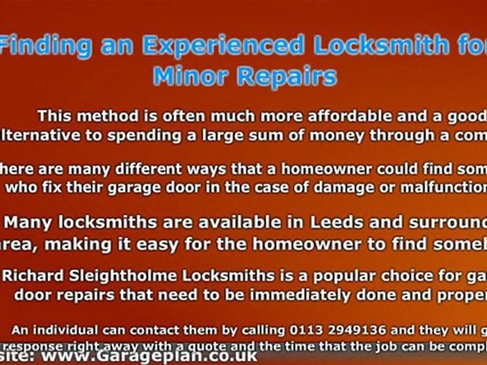 Garage Door Repairs in Leeds