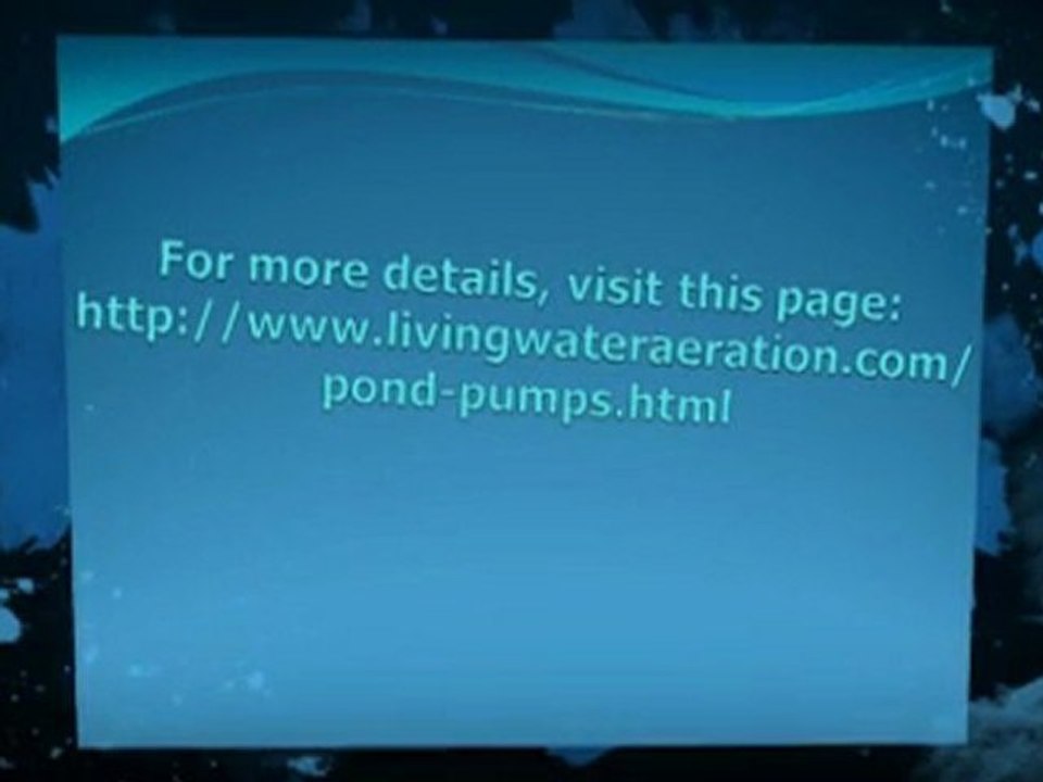 Outdoor Pond Pumps - Different Types of Pond Pumps