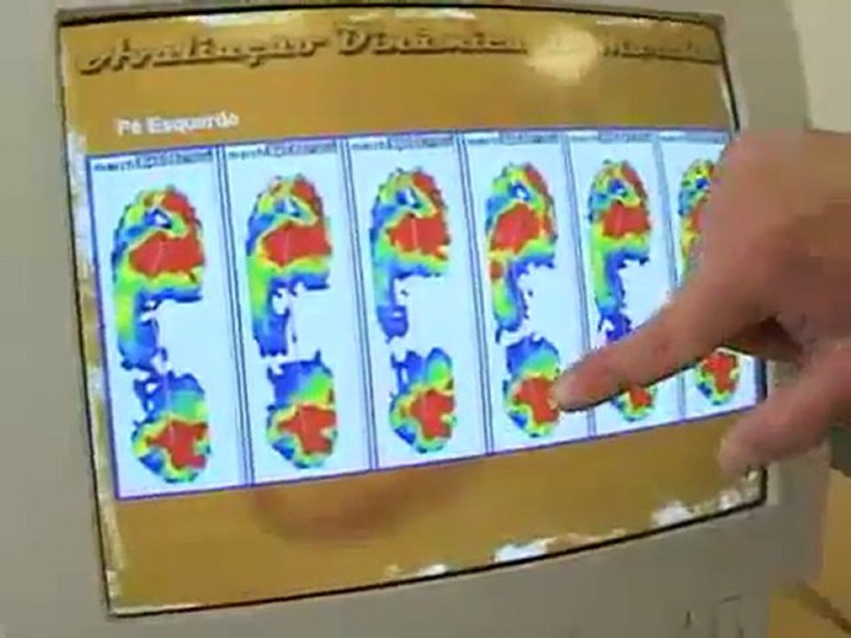 Teste de pisadas