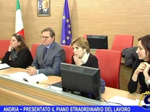 ANDRIA | Presentato il piano straordinario del lavoro