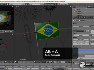 Blender 3D Tutorial: Bandeira ao Vento - Parte3