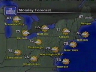 TWC Satellite Local Forecast from June 2001