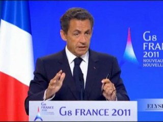 G8  :  conférence finale de N.Sarkozy