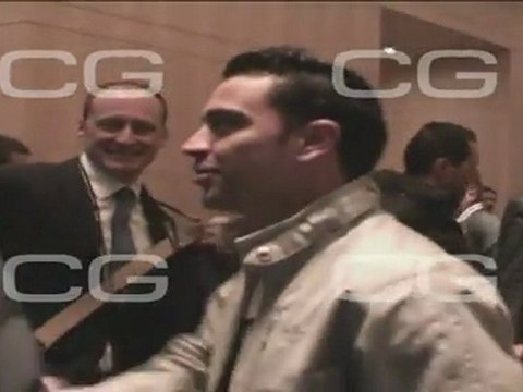 Xavi, Iniesta, Pep y Leo Messi en el hotel