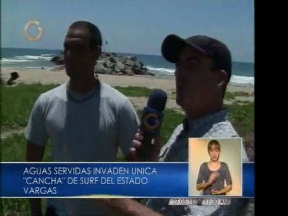 Cancha de surf contaminada