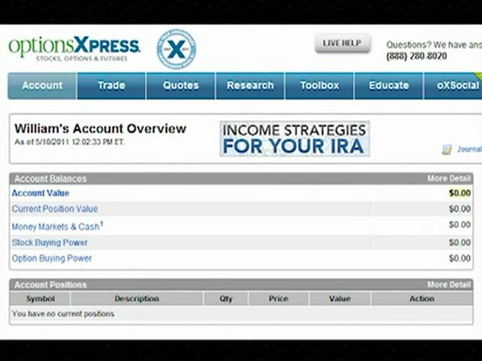 How To Open an OptionsXpress Account To Trade With Chaikin Power Tools