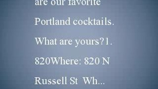 Portland Cocktail Bars - Best Portland Cocktail Bars