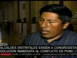 Alcaldes de Puno piden a congresistas solución a conflicto