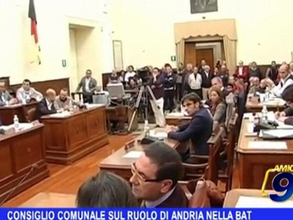Consiglio comunale sul ruolo di Andria nella BAT
