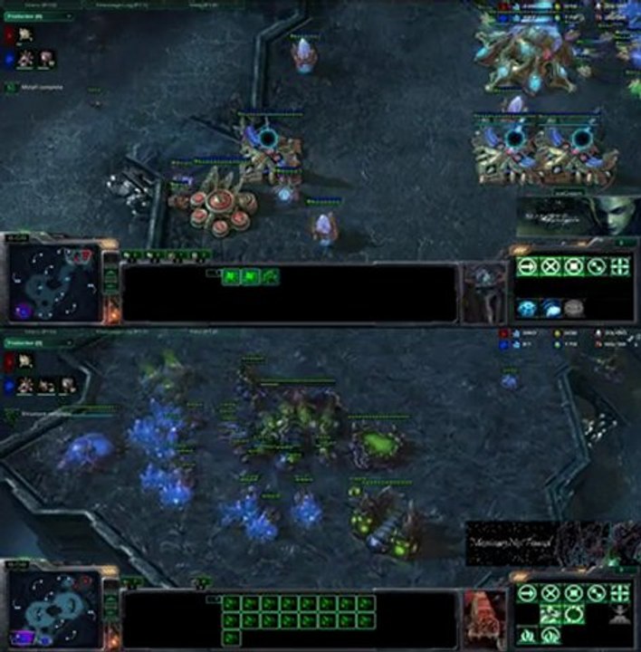 [SC2] iceCream Vs gtWoB : View of 2 players Starcraft II :