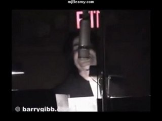 Barry Gibb and Michael Jackson