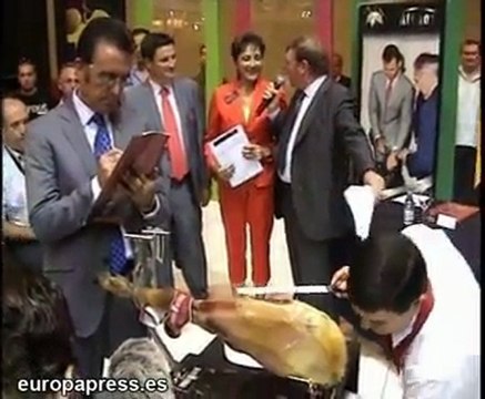 Ortega Cano jurado en un concurso de jamón