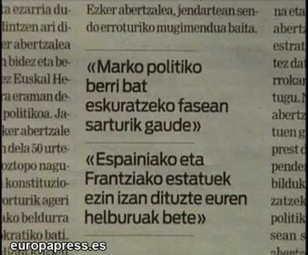 ETA insta a la izquierda abertzale a dar sumar fuerzas