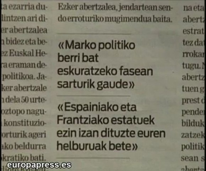 ETA insta a la izquierda abertzale a dar "sumar fuerzas"