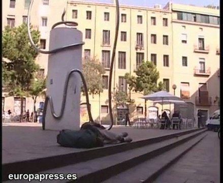 Bancos anti-indigentes en Barcelona