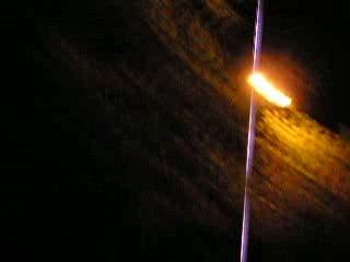 Descente en roller la nuit