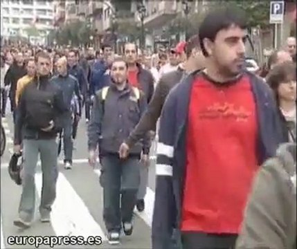 Protestas de trabajadores del metal en Vigo