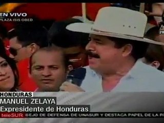 Manuel Zelaya agradeció a su pueblo por su lucha incansable