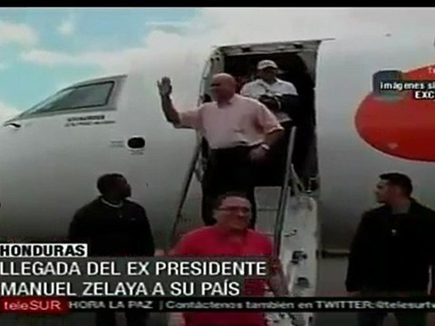 Imágenes exclusivas de Manuel Zelaya de regreso a Honduras