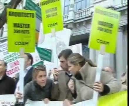 Protesta estudiantes medicina y arquitectura