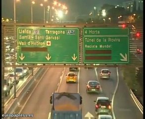 Atascos a la salida de Barcelona