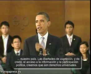 Obama pide libertad de prensa en China