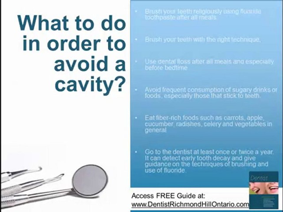 Dentist Richmond Hill Ontaril Talks about Cavity