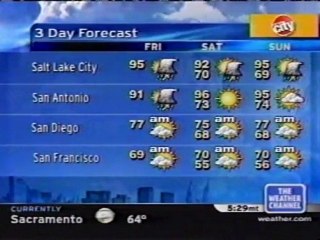 TWC Satellite Local Forecast from July 2005 Daytime #12