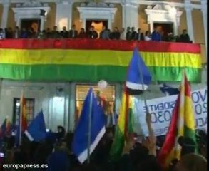 Evo Morales celebra su victoria